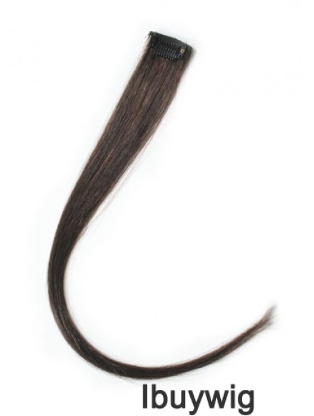 Modern Brown Straight Remy Human Hair Clip In Hair Extensions