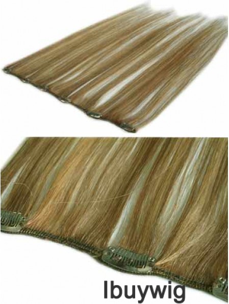 Amazing Blonde Straight Remy Human Hair Clip In Hair Extensions