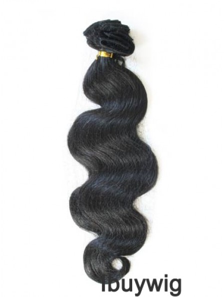 Tape In Hair Extensions With Remy Black Color Wavy Style