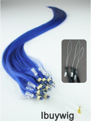 Affordable Black Straight Micro Loop Ring Hair Extensions