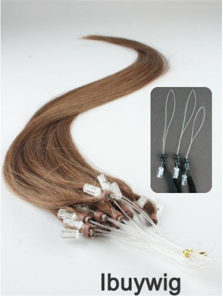 Style Brown Straight Micro Loop Ring Hair Extensions
