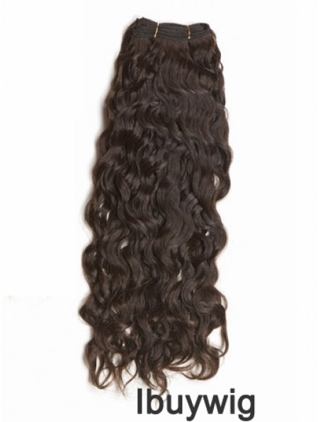 Curly Remy Human Hair Brown New Weft Extensions