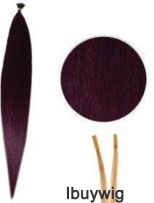 Red Straight Stick/I Tip Hair Extensions