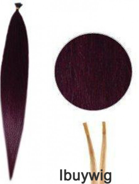 Red Straight Stick/I Tip Hair Extensions