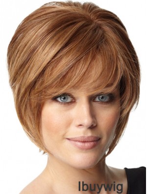 Short Bob Hairstyles Remy Human Capless Bobs Cut Auburn Color