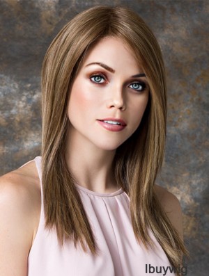 Long Straight Layered Brown Comfortable 100% Hand-tied Wigs