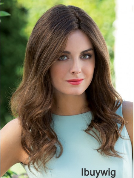 Long Wavy Layered Brown Soft 100% Hand-tied Wigs