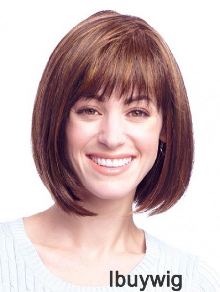 Human Hair Bob Wigs With Monofilament Bobs Cut Chin Length