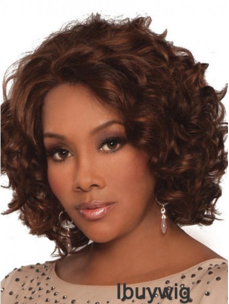 Indian Remy Lace Front Chin Length Curly Style African Styles