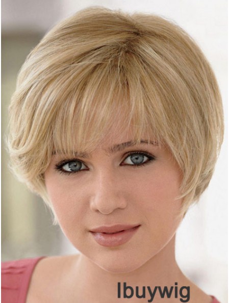 Lace Front Wigs UK Straight Style Blonde Color Layered Cut