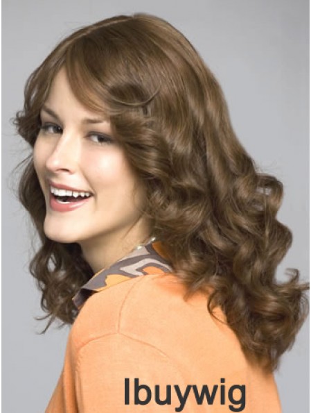 Brown Long Fashionable Wavy Layered Lace Wigs