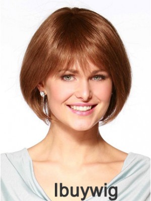 Real Hair Bob Wig Remy Human Bobs Cuts Straight Style Chin Length