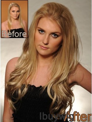 Radiant Beauty Blonde Wavy Long Synthetic Lace Front Wigs