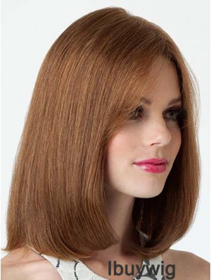 Top Lace Front Straight Shoulder Length Remy Human Lace Wigs 