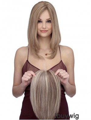 Shoulder Length Straight Without Bangs Cheap Blonde Lace Front Wigs