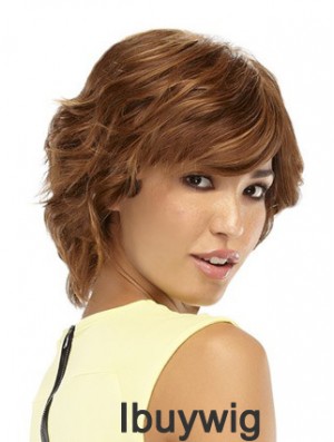 Wavy Auburn Style Short Classic Wigs