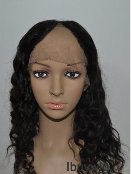 Online Black Long Curly U Part Wig