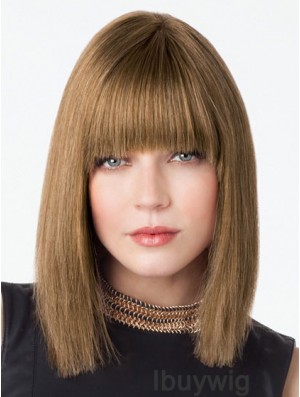 Lace Front Shoulder Length Straight Brown Comfortable Bob Wigs