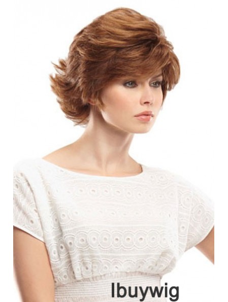 Bobs Short Auburn Wavy Soft Petite Wigs