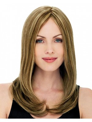 20 inch Blonde Long Layered Straight Affordable Lace Wigs