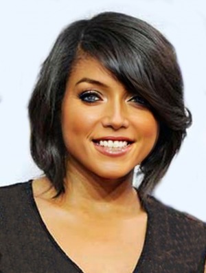 Brazilian Human Hair Lace Front Layered Cut Straight Style Chin Length