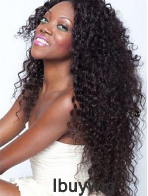 African American Lace Wigs Remy Human Long Length Kinky Style