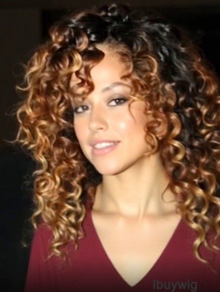 Natural Top Long Brown Kinky Capless  Wigs