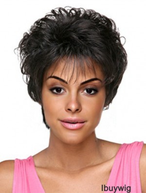 Short Black Curly Classic Natural African American Wigs