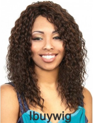 Long Brown Wavy With Bangs Beautiful African American Wigs