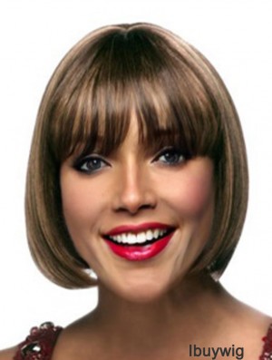 Short Blonde Straight Bobs Designed African American Wigs