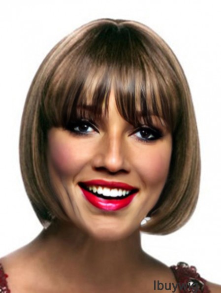 Short Blonde Straight Bobs Designed African American Wigs