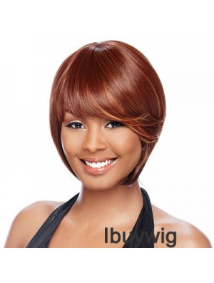 Short Auburn Straight Bobs Best African American Wigs