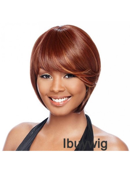 Short Auburn Straight Bobs Best African American Wigs