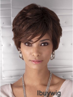 Cropped Auburn Wavy Layered Cheapest African American Wigs