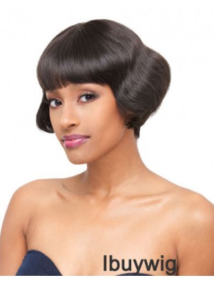 Capless Short Straight Brown Exquisite Bob Wigs