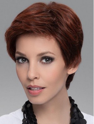 4 inch Straight Durable Boycuts 100% Hand-tied Synthetic Wigs