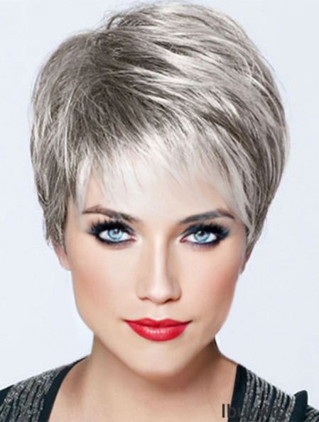 Durable Short Wigs For Lady With Capless Straight Style Cropped Length