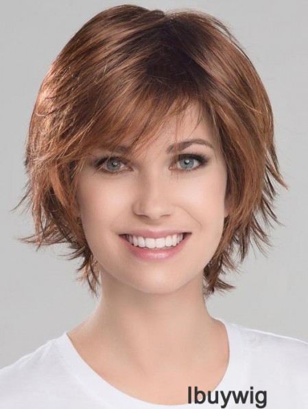 Auburn Beautiful Wavy Short Synthetic Bob Wigs