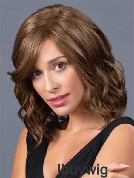 Layered 14 inch Shoulder Length Wavy Suitable Medium Wigs