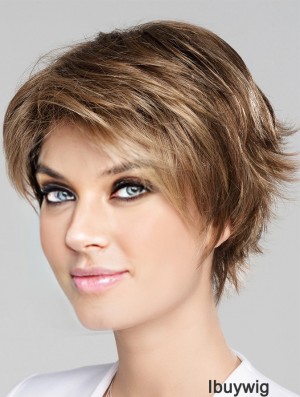 Blonde 8 inch Boycuts Short New Monofilament Wigs