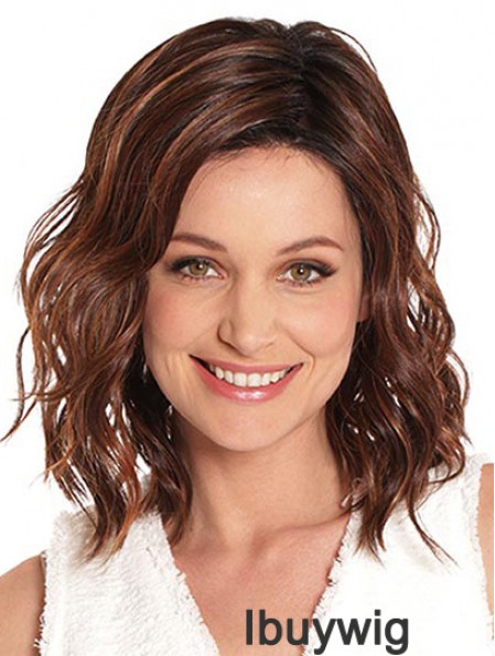 Auburn 14 inch Without Bangs Shoulder Length Top Monofilament Wigs