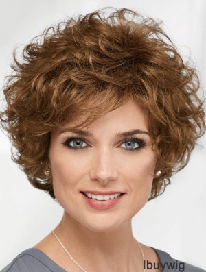 Durable Curly Brown Short 8inch Designed Classic Wigs