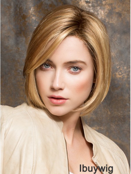 Chin Length Blonde No-Fuss 10 inch Straight Bob Wigs