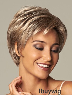 Wavy Layered 8 inch Blonde Trendy Synthetic Wigs