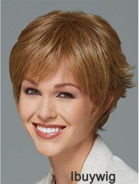 Short Boycuts Straight Blonde New Synthetic Wigs