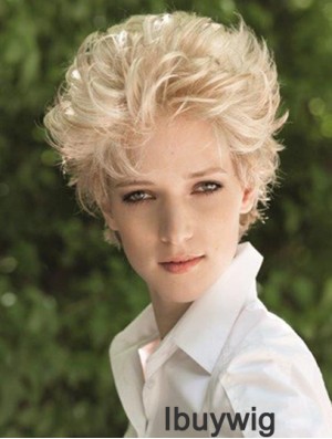 Lace Front Boycuts Short Straight Blonde Sale Synthetic Hair