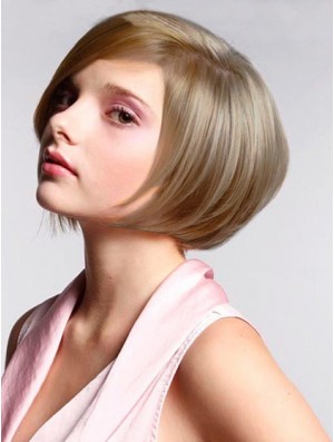 Lace Front Chin Length Straight Blonde Best Bob Wigs