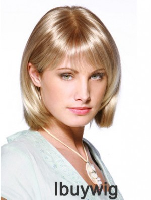 Lace Front Chin Length Straight Blonde Fabulous Bob Wigs