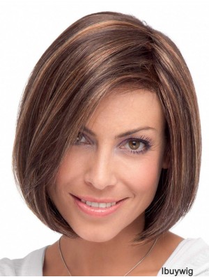 Lace Front Chin Length Straight Brown Gorgeous Bob Wigs