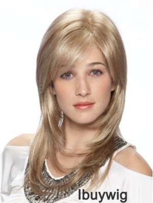 Straight Layered Long Blonde Stylish Lace Front Wigs